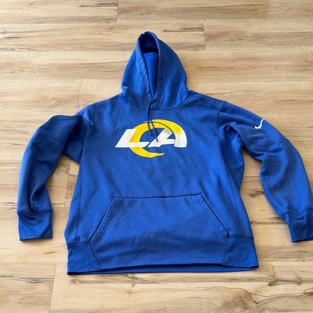 Official NFL Nike Dry-fit Los Angeles Rams Logo Hoodie